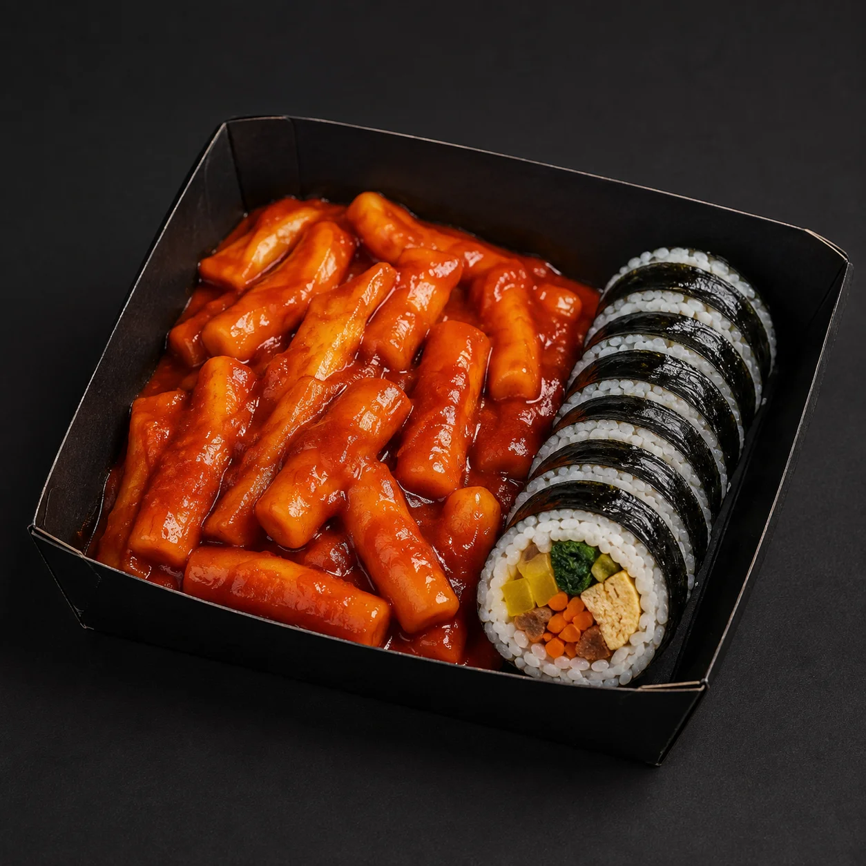 Street Duo: kimbap + tteokbokki
