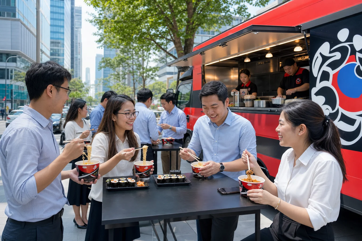 A quick, filling K-Food lunch for office workers