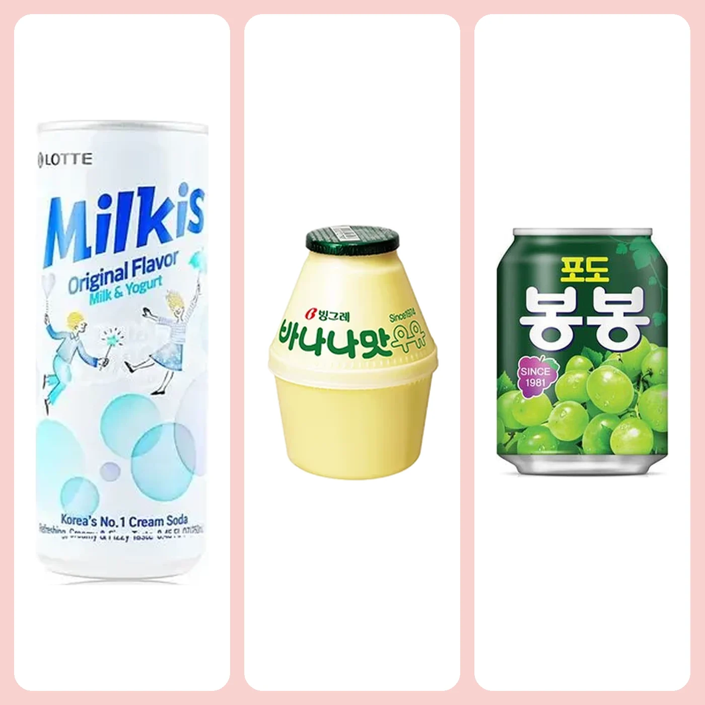 Milkis, Banana Milk and Grape Bong Bong