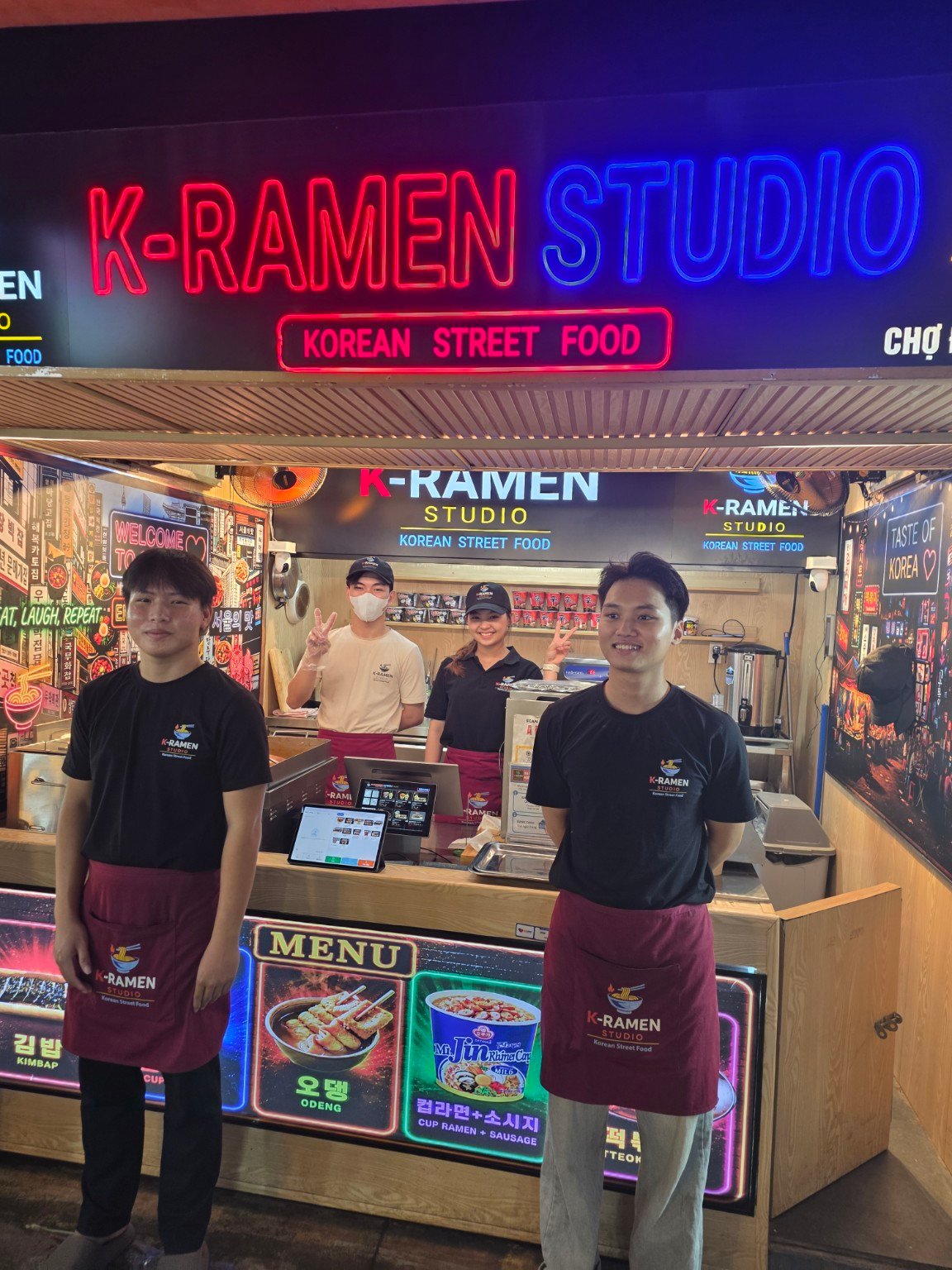 K-Ramen Studio night market team at the store